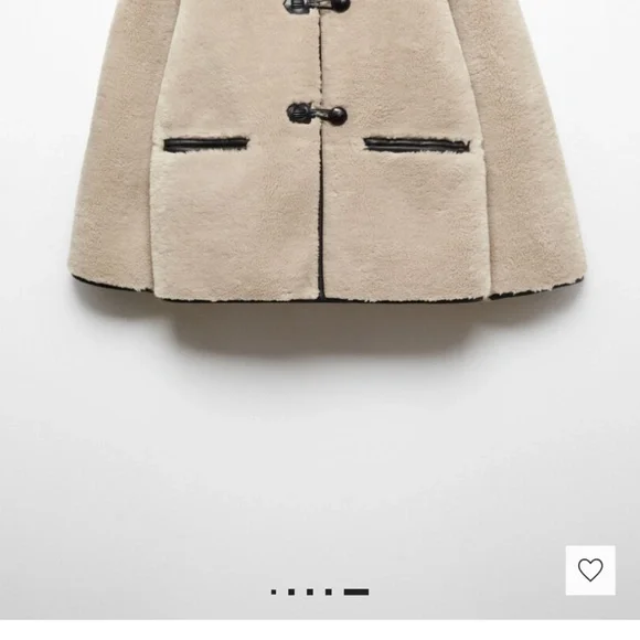 NWT - Viral Mango FUR-EFFECT COAT WITH APPLIQUÉS - Picture 3 of 4